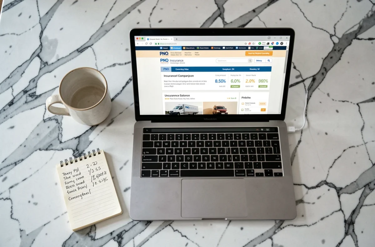 Comparaison en ligne des prix d'une assurance habitation propriétaire non occupant sur ordinateur portable