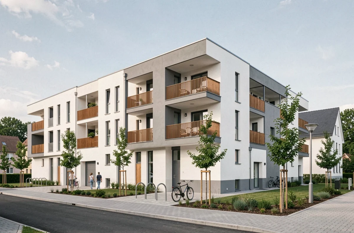 Résidence neuve construite par Les Nouveaux Constructeurs dans une commune des Yvelines